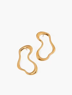 Irregular Metal Stud Earrings