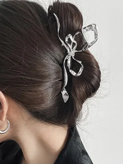 Irregular Metalic Bowknot Hair Claw
