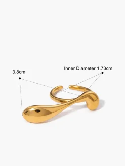 Irregular Water Drop Open Ring
