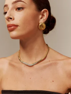 Irregular Ziron Choker Necklace