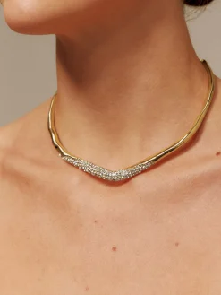 Irregular Ziron Choker Necklace