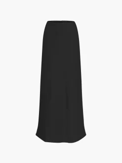 Ivory Glow Satin Maxi Skirt
