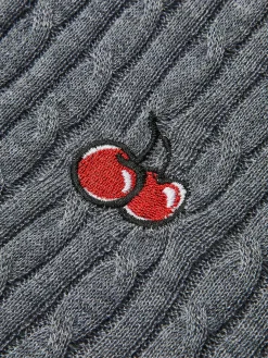 Jacquard Cable Knit Cardigan