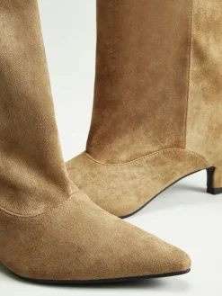 Kitten Suede Knee-High Boots