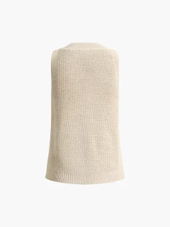 Knit Hollow Solid Vest