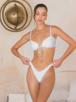 Knotted Adjustable Strap Bikini Set