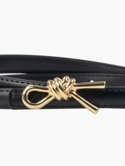 Knotted Decor Buckle Slim Belt