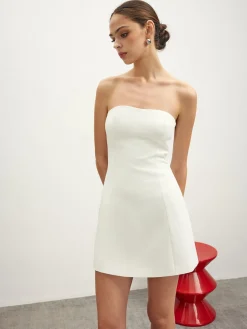 Knotted Open Back Piping Tube Dress