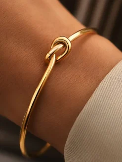Knotted Open Bracelet