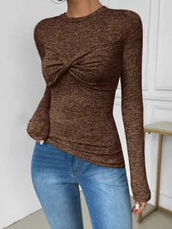 Knotted Skinny Jersey Top