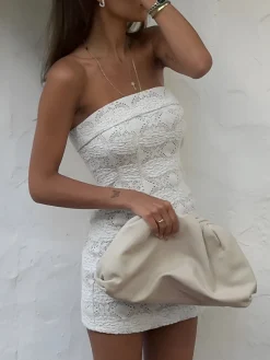Lace Tube Short Dress