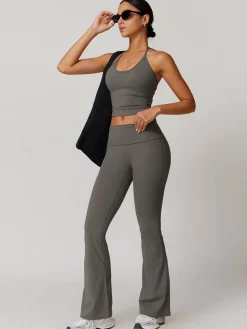 Lace Up Active Pants Set