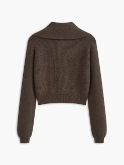 Lapel Button Short Cardigan