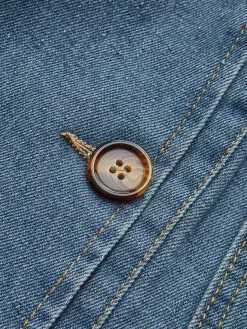 Lapel Cargo Denim Jacket