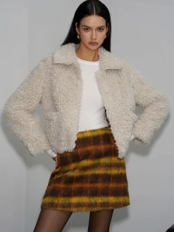 Lapel Fleece Short Jacket