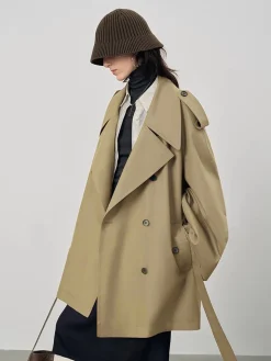 Lapel Loose Belted Trench Coat