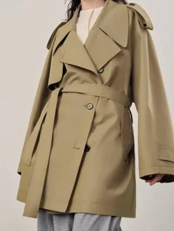 Lapel Loose Belted Trench Coat