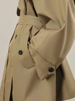 Lapel Loose Belted Trench Coat