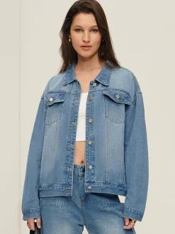 Lapel Pockets Denim Jacket