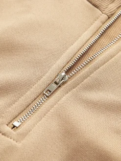 Lapel Zipper Pullover Sweatshirt
