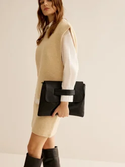 Large Capacity Soft Flap Clutch Bag