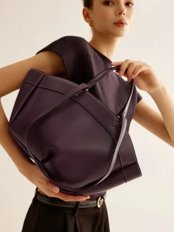 Large Capacity Top Handle Basket Bag