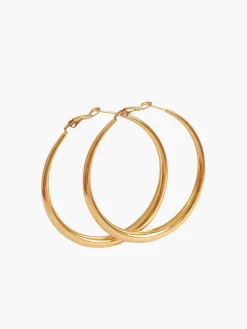 Large Classic Hoop Gold Earrings