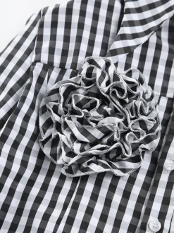 Large Flower Tie Up Button Shirt