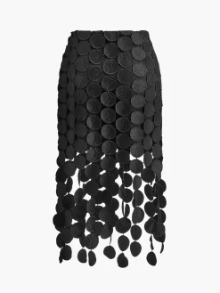 Laser Cut Multi Circle Double Layered Skirt