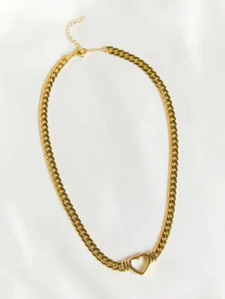 Layered Heart Chain Necklace