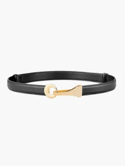 Leather Gold Buckle Belt