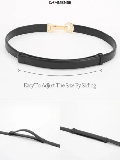 Leather Gold Buckle Belt