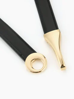 Leather Gold Buckle Belt