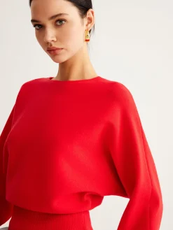 Leg-Of Mutton Cinched Sweater