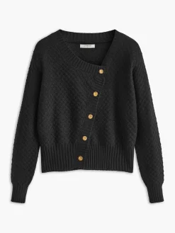 Leisure Asymmetrical Button Cardigan