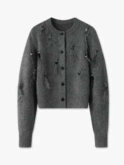 Leisure Button Sequins Cardigan