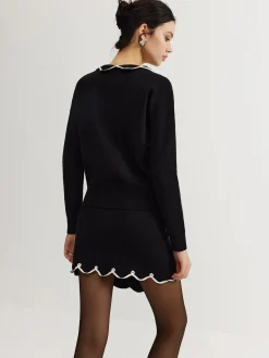 Leisure Contrast Trim Sweater Co-ords