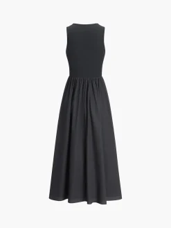 Leisure Crew Neck Long Dress