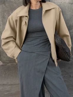 Leisure Plain Zip Polo Jacket