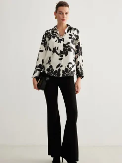 Leisure Printed Lapel Thin Shirt