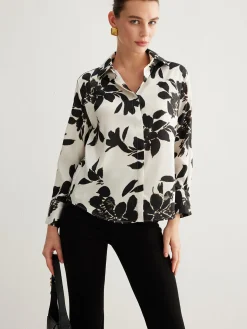 Leisure Printed Lapel Thin Shirt
