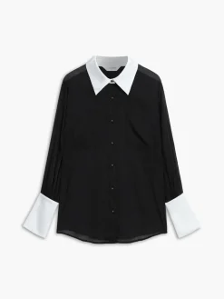 Leisure See Through Shirt With Cami Top