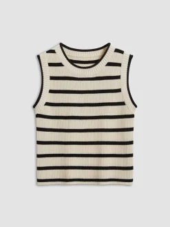 Leisure Stripe Knit Crop Top