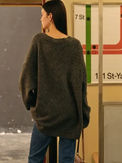 Leisure Wool-Blend Loose Sweater
