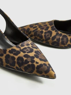 Leopard Kitten Slingback Pumps