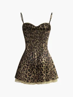 Leopard Print Cami Short Dress