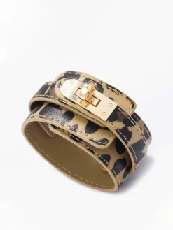 Leopard Print Leather Bracelet