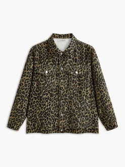 Leopard Printed Button Blazer