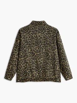Leopard Printed Button Blazer