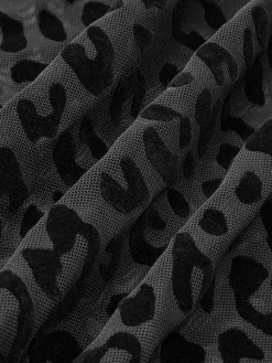Leopard Printed Sheer T-Shirt